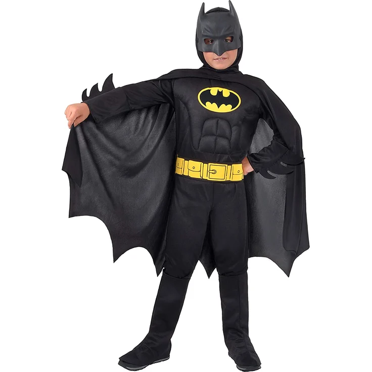DC Comics kostüm Batman Jungen schwarz 6-teilig Größe 98-104 – Bild 1