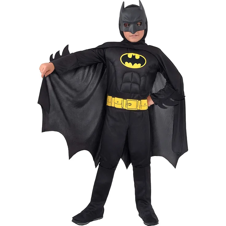 DC Comics kostüm Batman Jungen schwarz 6-teilig Größe 98-104