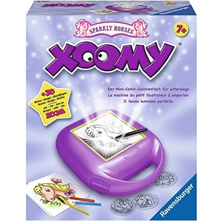 Ravensburger Xoomy Sparkly Horses - Comics zeichnen lernen, Kreatives Zeichnen und Malen für Kinder ab 7 Jahren, Mini-Zeichentisch für unterwegs – Bild 3