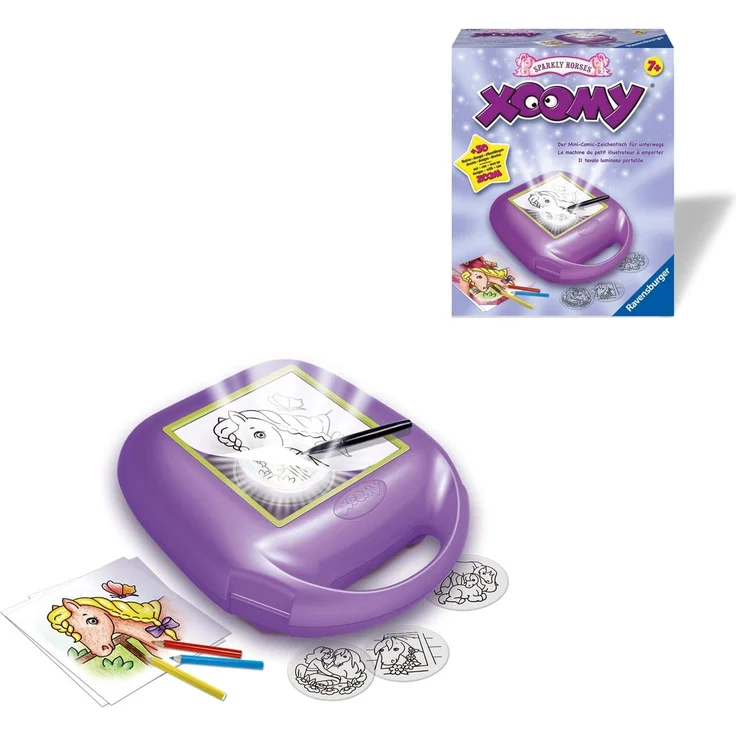Ravensburger Xoomy Sparkly Horses - Comics zeichnen lernen, Kreatives Zeichnen und Malen für Kinder ab 7 Jahren, Mini-Zeichentisch für unterwegs – Bild 8