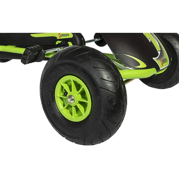 Ferbedo GoKart AR 8G, schwarz/grün, mit Luftbereifung – Bild 3