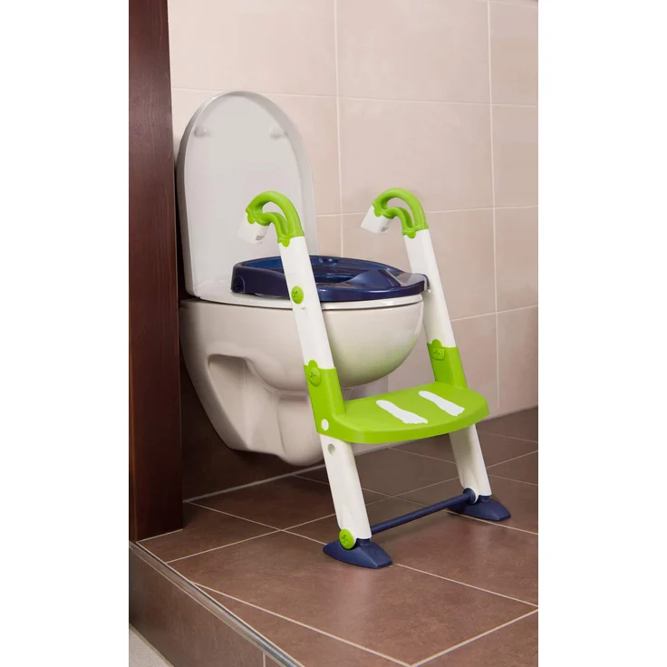 Rotho Babydesign KidsKit 3-in-1 Toilettentrainer, Ab 18-36 Monate, Aufbau-Maße zusammengeklappt: 41,5 x 25 x 67 cm (LxBxH), Weiß/Grün/Blau, 600060255 – Bild 7