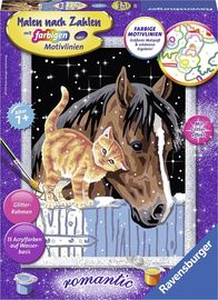 Ravensburger Malen nach Zahlen Fohlen mit Kätzchen