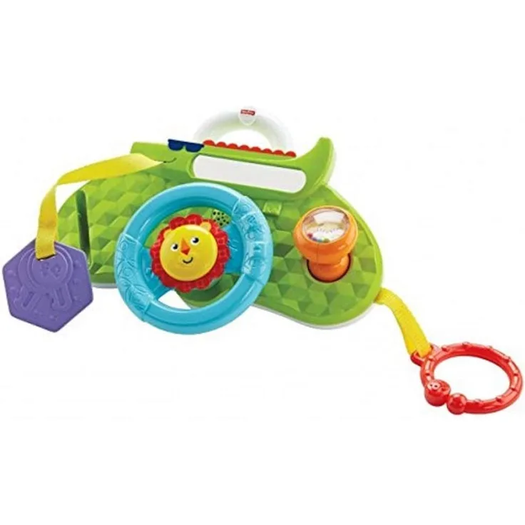 Fisher-Price DYW53 Buggy Musik-Lenkrad Kinderwagen Spielzeug und Zubehör mit Musik zum Aufhängen Babyerstausstattung, ab 0 Monaten