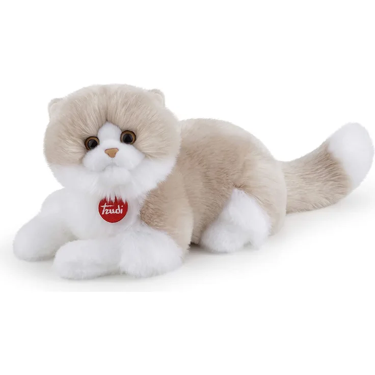 Trudi 21037 Plüsch Katze, Beige/Weiß