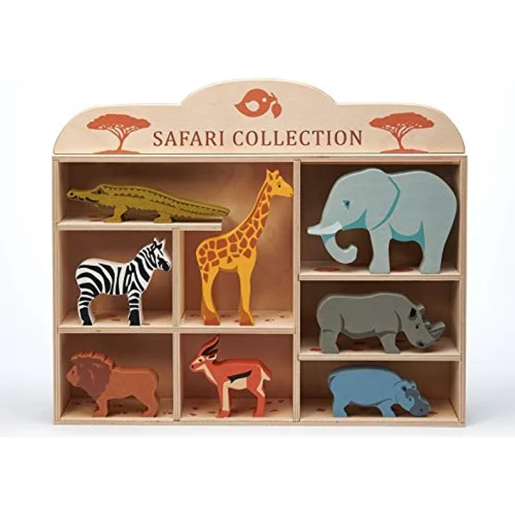 Tender Leaf Toys Tierbausatz Safari 37 x 32 cm Holz 9-teilig