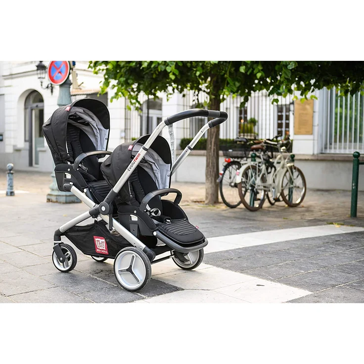 Red Castle - Kinderwagen Evolutwin, 2 Plätze, Schwarz – Bild 4