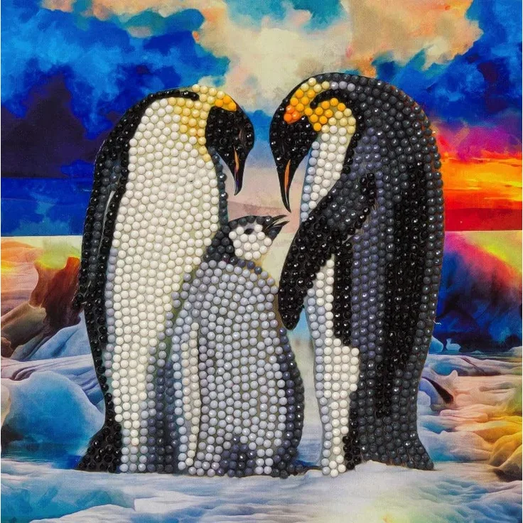 Crystal Art - Kristallkarte - Pinguine