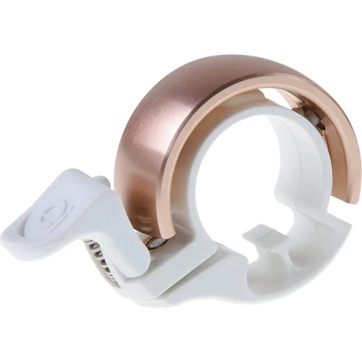 Knog Fahrradklingel Oi Classic Small, 22,2 mm , Weiß Messing