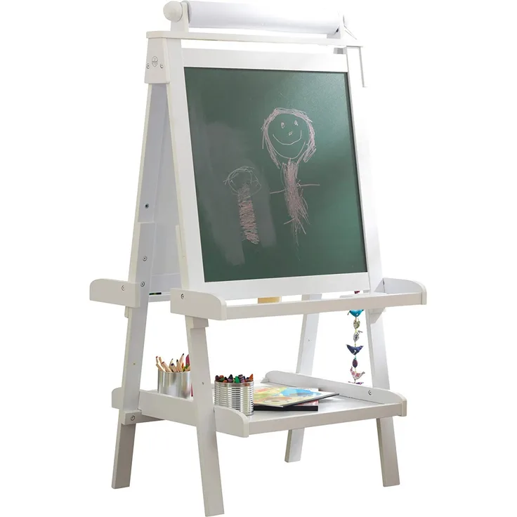 KidKraft 62040 Deluxe Holzstaffelei, naturfarben & weiß