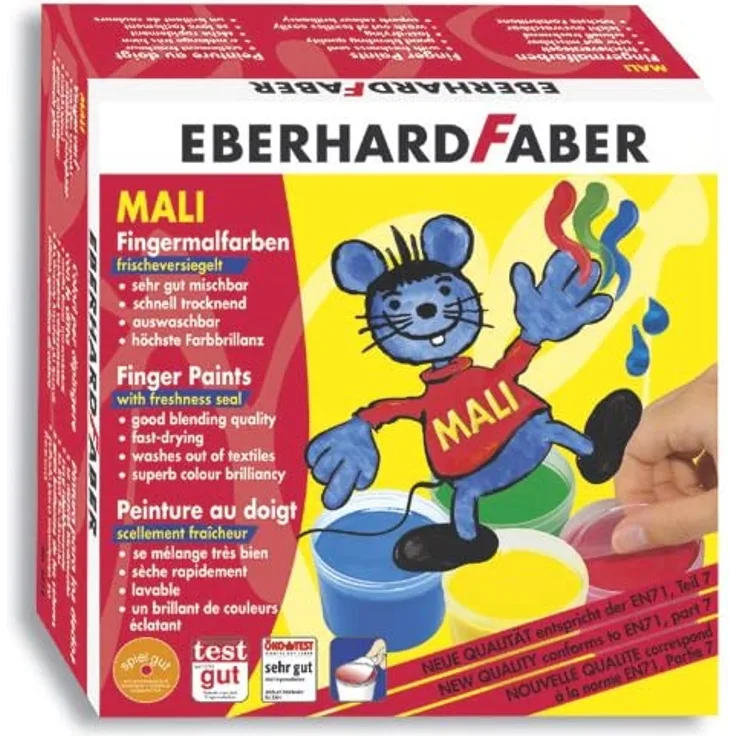 Fingermaling Staedtler Noris® Junior 75 ml ass. farver - (4 stk. )