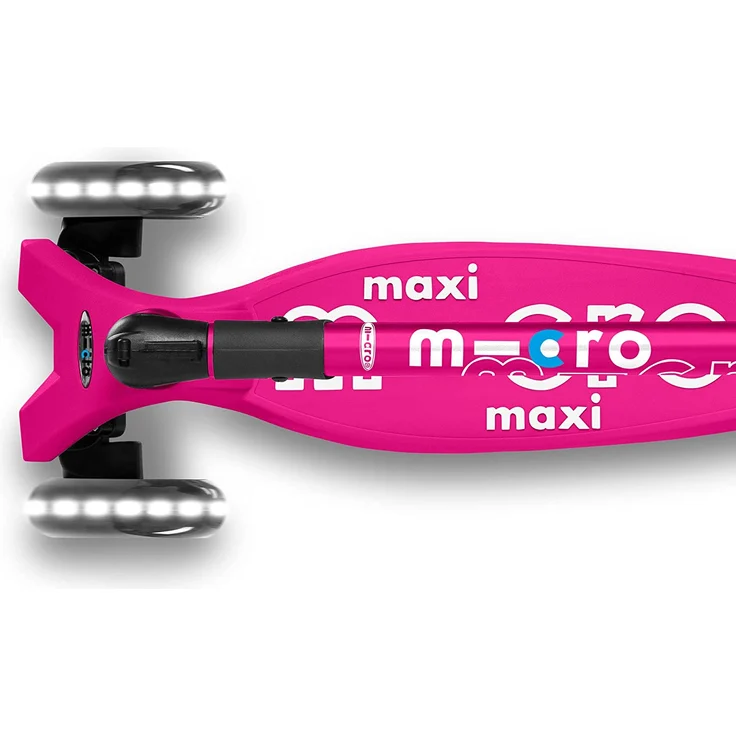 Maxi Micro Deluxe Faltbar mit LED Räder Shocking Pink – Bild 4