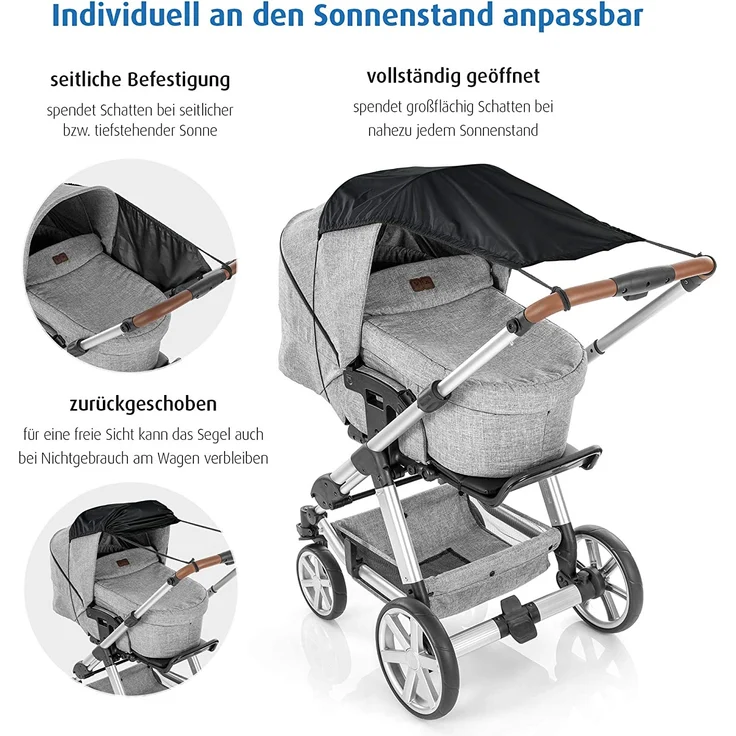reer 84191 ShineSafe Sonnensegel, schwarz – Bild 3