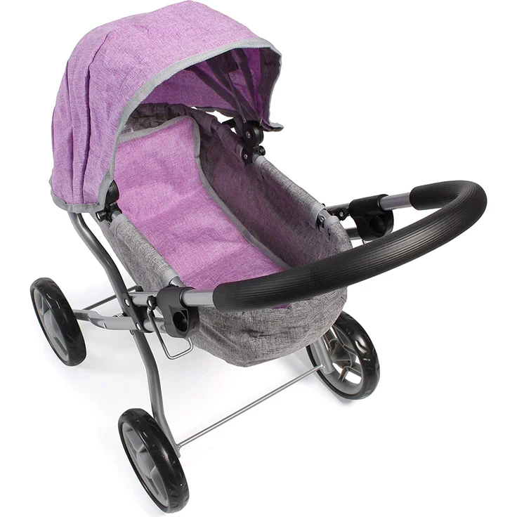 Bayer Chic 2000 550 69 Puppenwagen, Melange lila-grau – Bild 4