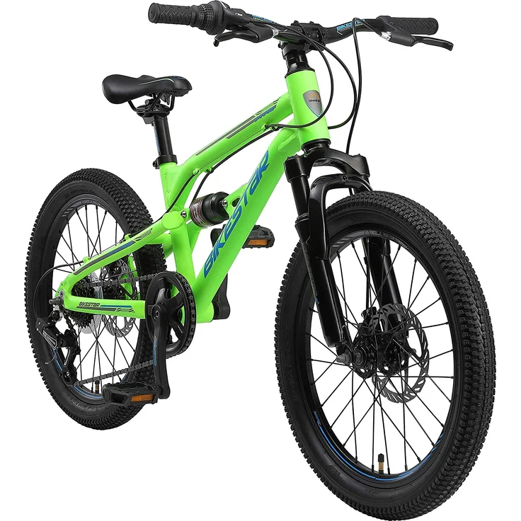 Bikestar Fully Mountainbike Kinderfahrrad 20 Zoll - Grün – Bild 1