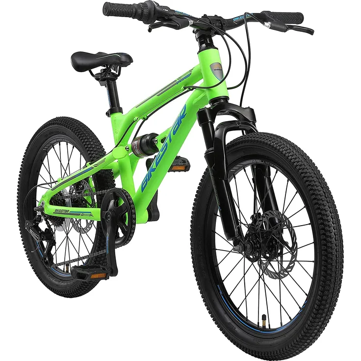 Bikestar Fully Mountainbike Kinderfahrrad 20 Zoll - Grün