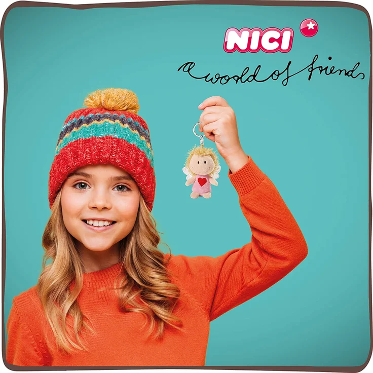 NICI Schlüsselanhänger Schutzengel „Bin immer bei dir“, Glücksbringer Engel I Schutzengel mit Herz I Engel Schlüsselanhänger für Schlüsselband, Schlüsselbund & Schlüsselkette I 34554 – Bild 6