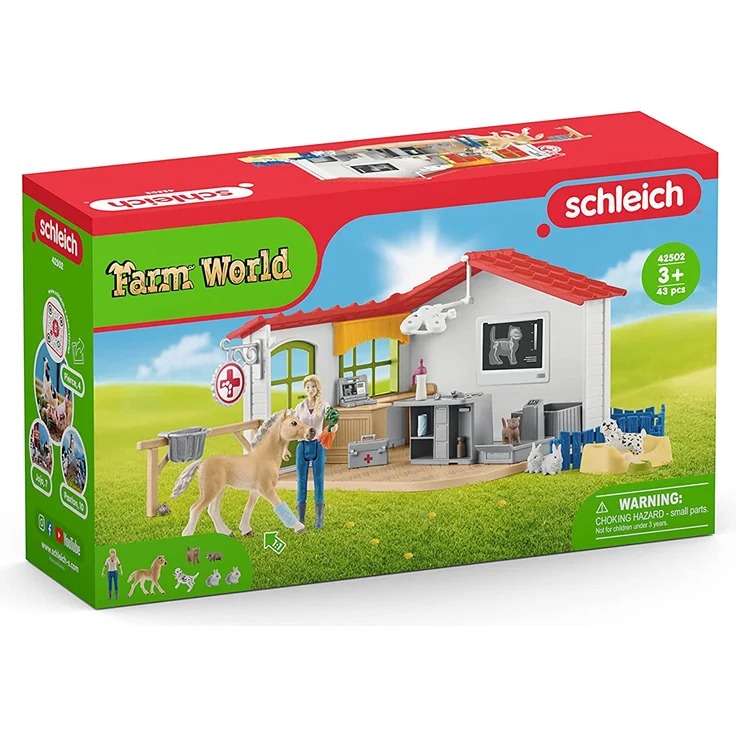 Schleich Farm World 42502 'Tierarzt-Praxis mit Haustieren', ab 3 Jahren, 27 Teile – Bild 2