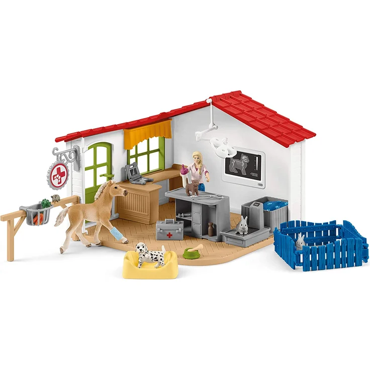Schleich Farm World 42502 'Tierarzt-Praxis mit Haustieren', ab 3 Jahren, 27 Teile – Bild 3