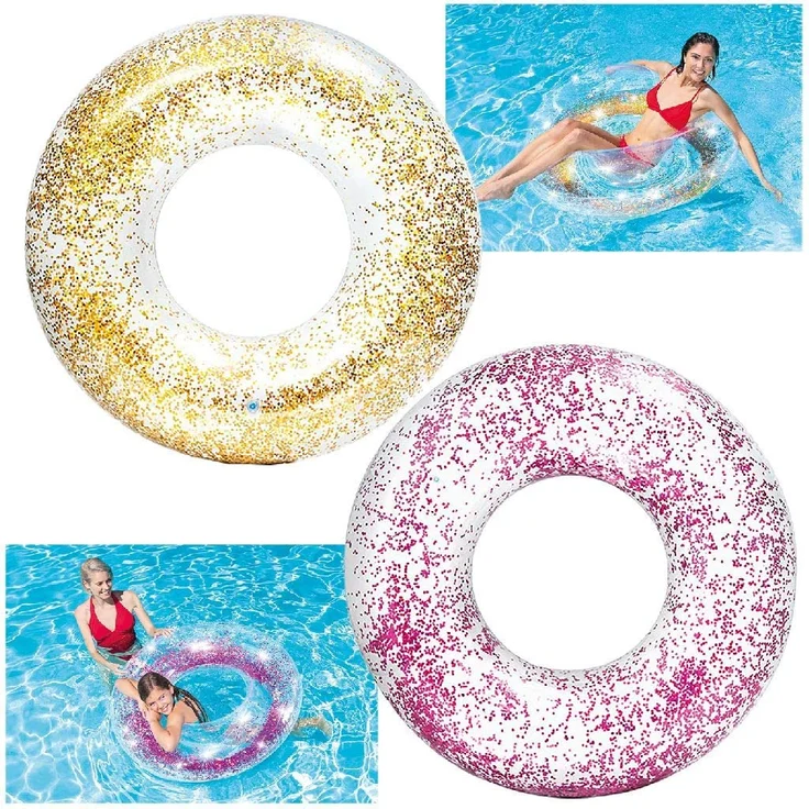 Heinrich Bauer - Jumboring Glitter sortiert, ca. 119cm - 1x Schwimmring, zufällige Farbauswahl - Preisvergleich – Bild 1