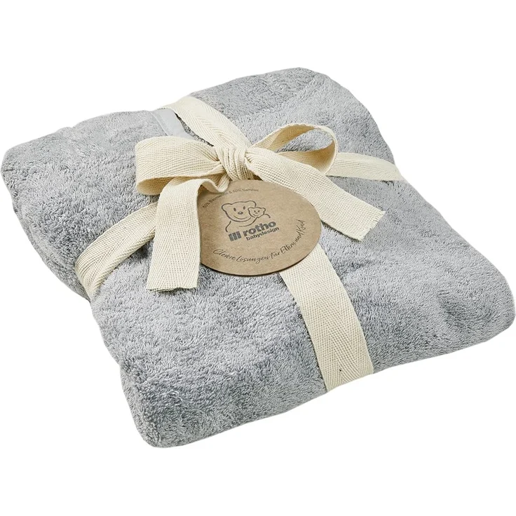 Rotho Babydesign Baby-Badeponcho stone grey – Bild 2