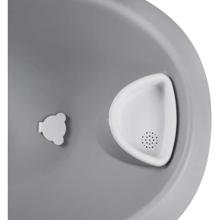 keeeper Stars Ergonomische Babywanne mit Softgriff, Stöpsel und anatomisch geformten Badesitz, Ab 0 bis ca. 6 Monate, Natalia, Grau – Bild 7