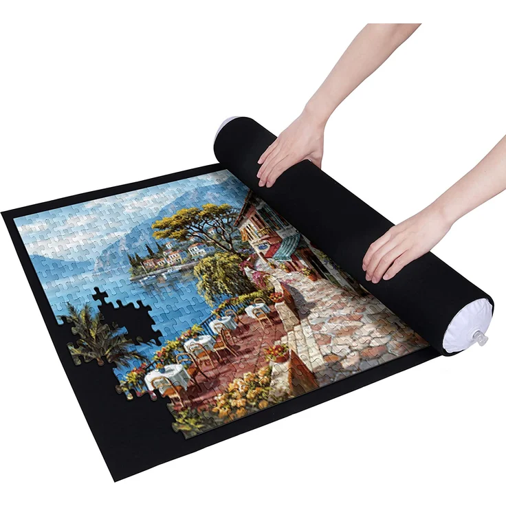 Becko Puzzle Roll Jigsaw Aufbewahrungsfilzmatte Puzzle-Speichersystem Puzzleunterlage Puzzlematte Jigroll bis zu 1500 Stück umweltfreundliches Material für Jigsaw Puzzle Player Box mit Kordelzug - Preisvergleich – Bild 2