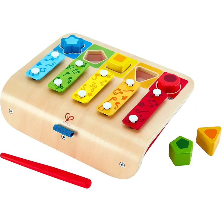 Hape E0334 Xylophon-Piano Shape Sorter, Multicolour