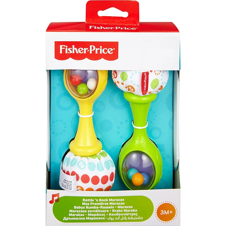 Fisher-Price BLT33 - Rumba-Rasseln mit Stoffenden, Babyspielzeug ab 3 Monaten – Bild 6