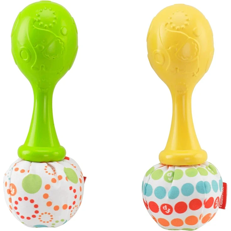 Fisher-Price BLT33 - Rumba-Rasseln mit Stoffenden, Babyspielzeug ab 3 Monaten – Bild 5