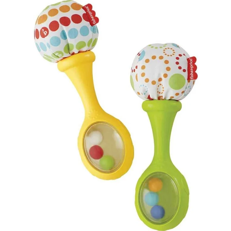 Fisher-Price BLT33 - Rumba-Rasseln mit Stoffenden, Babyspielzeug ab 3 Monaten – Bild 3