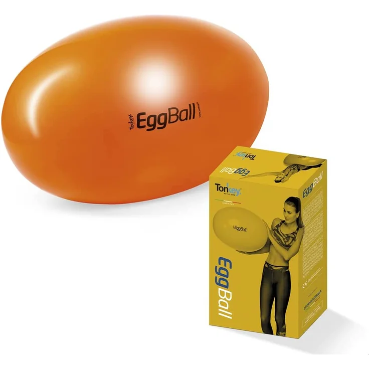 PEZZI Therapierolle Eggball ORIGINAL Sitzball Gymnastikball Gymball 85 cm ORANGE, orange – Bild 2
