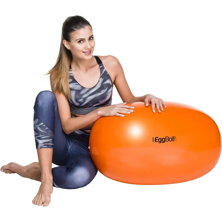 PEZZI Therapierolle Eggball ORIGINAL Sitzball Gymnastikball Gymball 85 cm ORANGE, orange – Bild 4