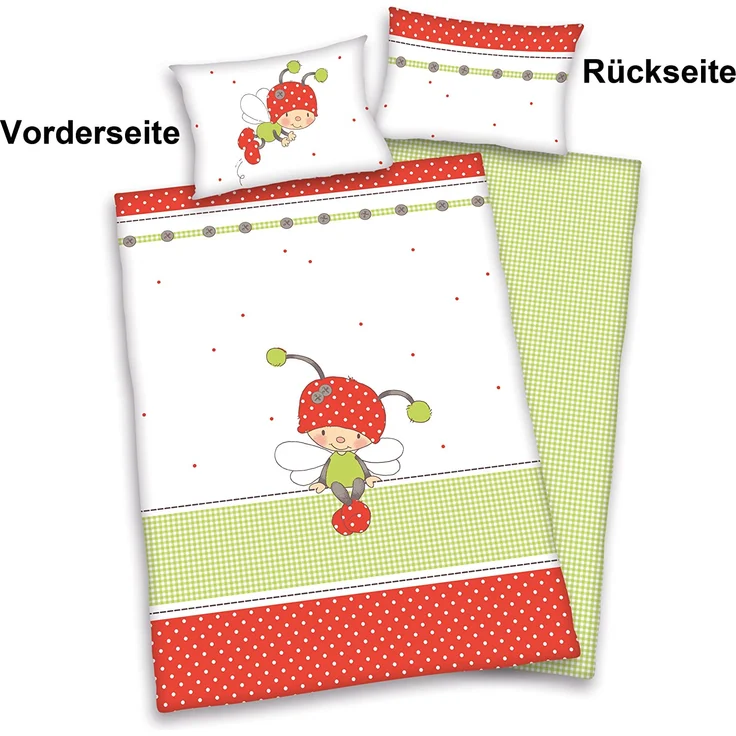 Herding Lara Käferchen Baby Bettwäsche 100 x 135 cm – Bild 2