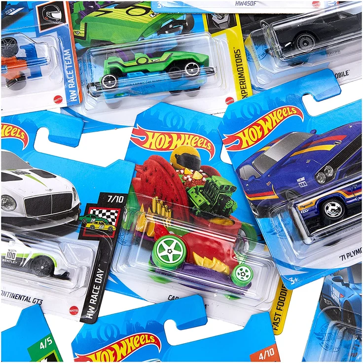 Hot Wheels V6697 - 50er Pack 1:64 Die-Cast Fahrzeuge extra großes Geschenkset, je 50 Spielzeugautos, zufällige Auswahl, ab 3 Jahren – Bild 3