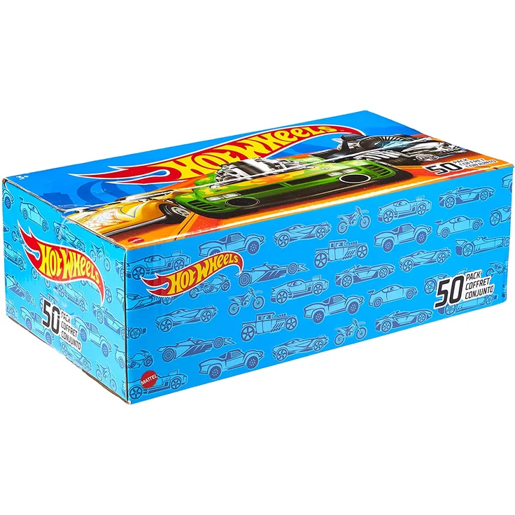 Hot Wheels V6697 - 50er Pack 1:64 Die-Cast Fahrzeuge extra großes Geschenkset, je 50 Spielzeugautos, zufällige Auswahl, ab 3 Jahren – Bild 2