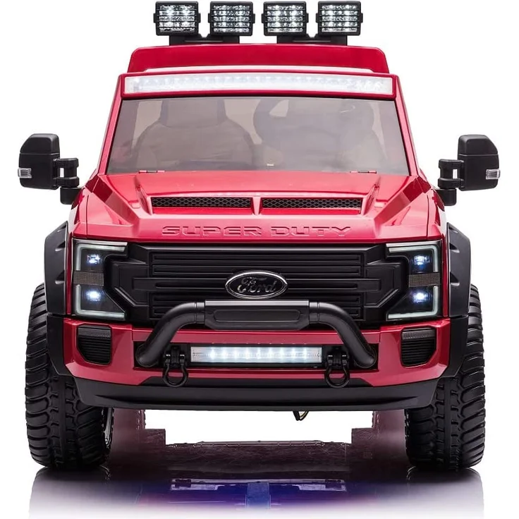 Kinderfahrzeug Elektro "Ford Super Duty" - lizenziert - 12V10AH Akku und 4 Motoren- 2,4Ghz+MP3+Ledersitz+EVA-2 Sitzer – Bild 2