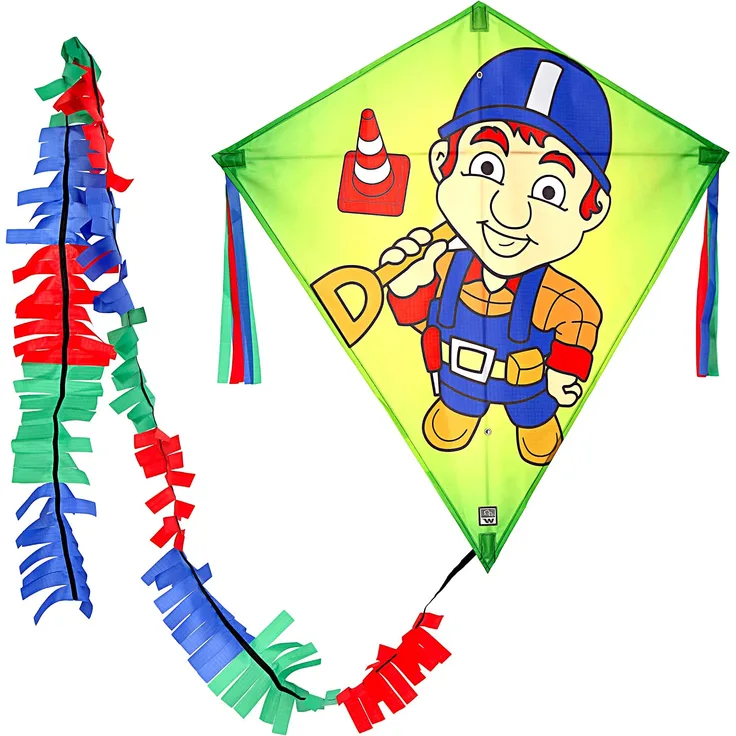 Drachen Eddy Junior 75 Cm Polyester Grün 3-Teilig