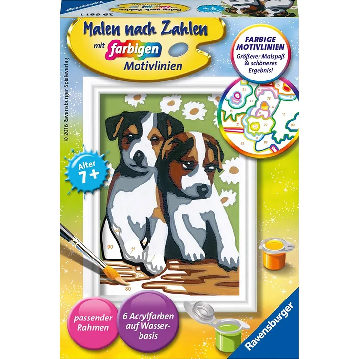 Malen nach Zahlen Süsse Welpen