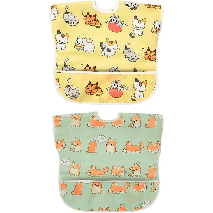 Little Dimsum lätzchen baby lätzchen Ärmellos zum bemalen Lätzchen Schürze mit eingebauten Tasche für Babys/Kleinkinder