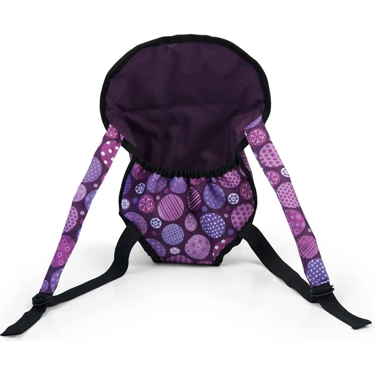 Bayer Design 63694AB, Puppenzubehör, Puppenhochstuhl, Puppenwiege, Babytrage für Puppen, inkl. Schultertasche und Plastikaccessoires, Pflaume - Preisvergleich – Bild 3