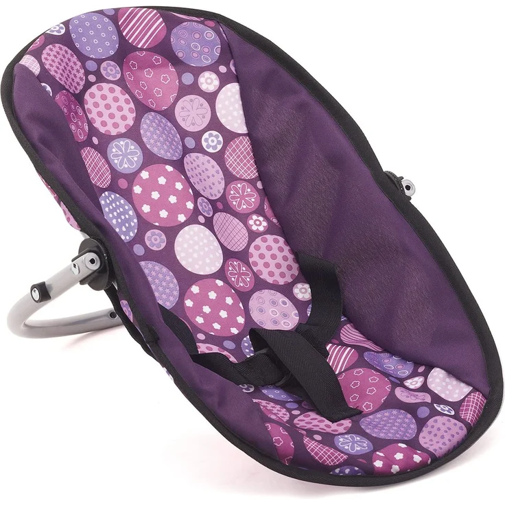 Bayer Design 63694AB, Puppenzubehör, Puppenhochstuhl, Puppenwiege, Babytrage für Puppen, inkl. Schultertasche und Plastikaccessoires, Pflaume - Preisvergleich – Bild 2
