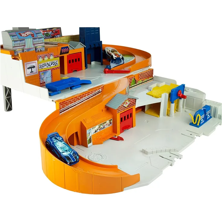 Hot Wheels DMW90, Sto & Go Nostalgic Service Center Service Station Spielset Retro