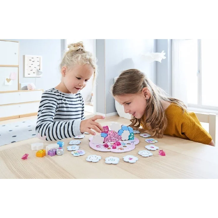 HABA 304539 - Einhorn Glitzerglück - Wolkenstapelei, kooperatives Stapelspiel mit Einhörnern und Wolken aus Holz, Spiel ab 4 Jahren – Bild 6