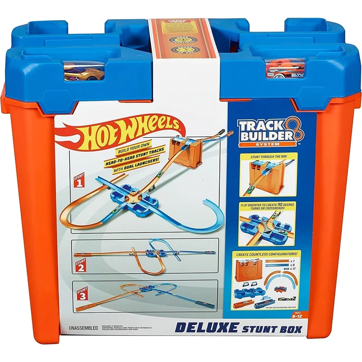 Hot Wheels GGP93 - Track Builder Mega Stunt Box mit Tracksets und Zubehör inkl. 2 Autos, Jungen Spielzeug ab 6 Jahren - Preisvergleich – Bild 8