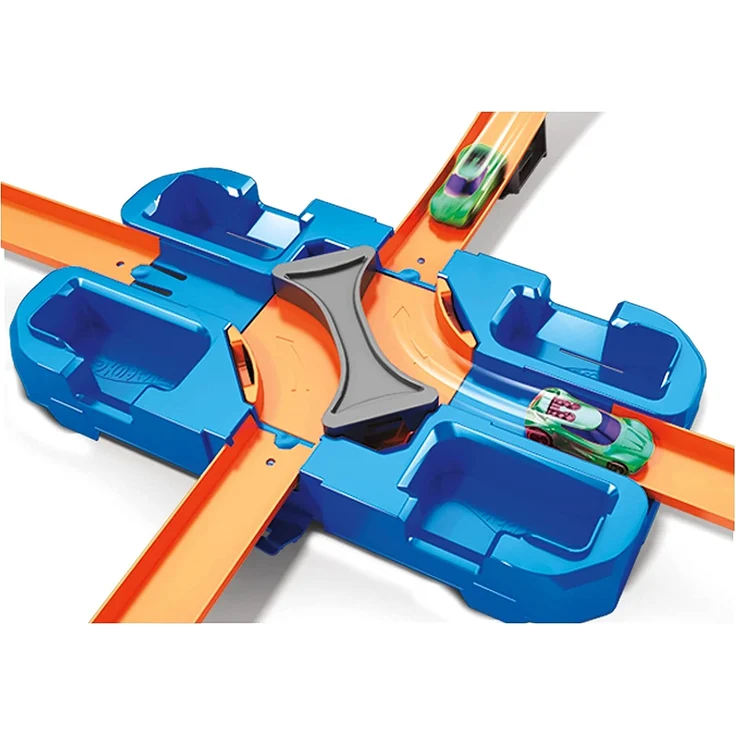 Hot Wheels GGP93 - Track Builder Mega Stunt Box mit Tracksets und Zubehör inkl. 2 Autos, Jungen Spielzeug ab 6 Jahren - Preisvergleich – Bild 3