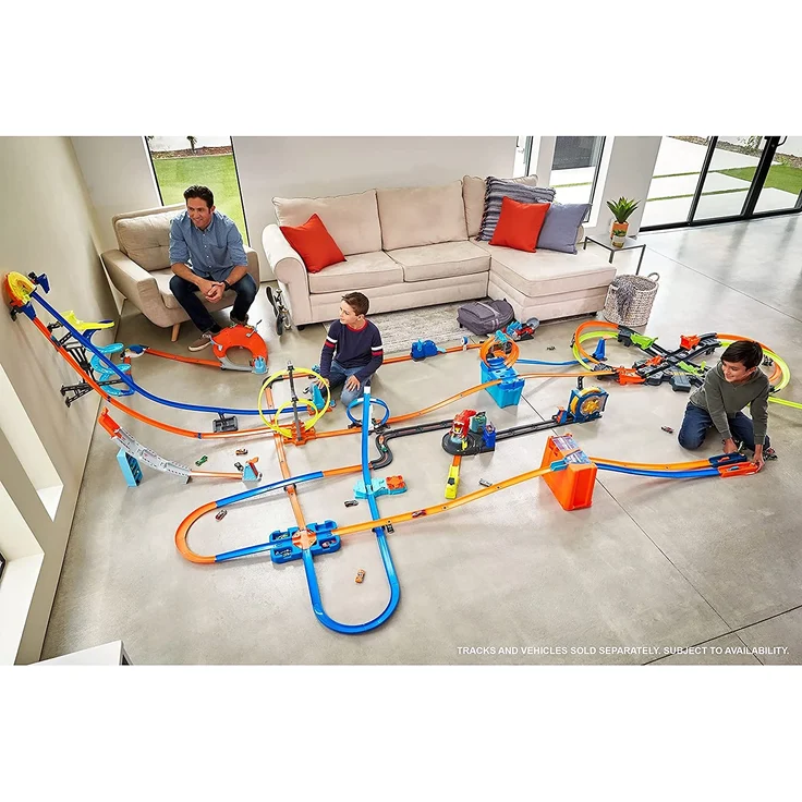 Hot Wheels GGP93 - Track Builder Mega Stunt Box mit Tracksets und Zubehör inkl. 2 Autos, Jungen Spielzeug ab 6 Jahren - Preisvergleich – Bild 7