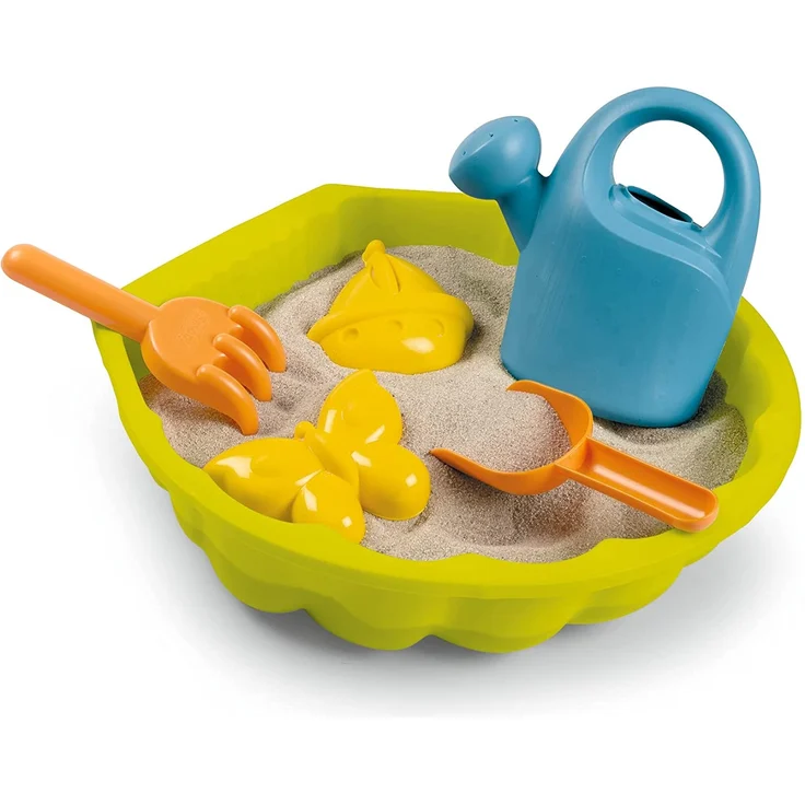 Sandspielmuschel mit Sandspielzeug – Bild 2