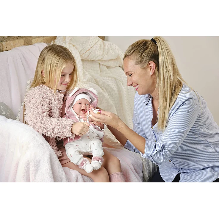 Llorens 74070 'Babypuppe Mimi 42cm', weicher Körper, inkl. Schnuller und Schnullerkette – Bild 5
