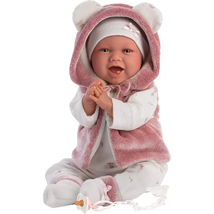Llorens 74070 'Babypuppe Mimi 42cm', weicher Körper, inkl. Schnuller und Schnullerkette